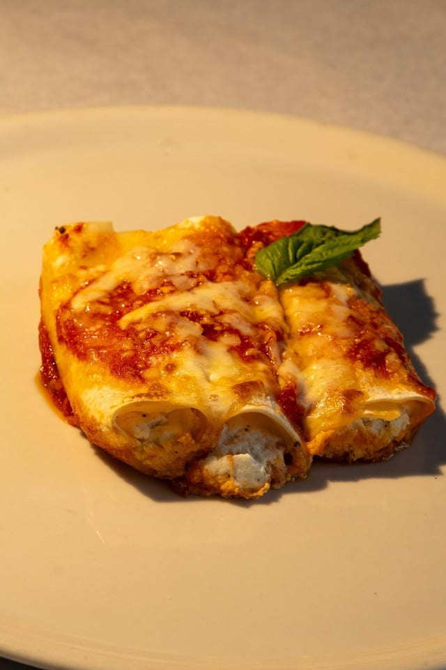 Cheese Manicotti.