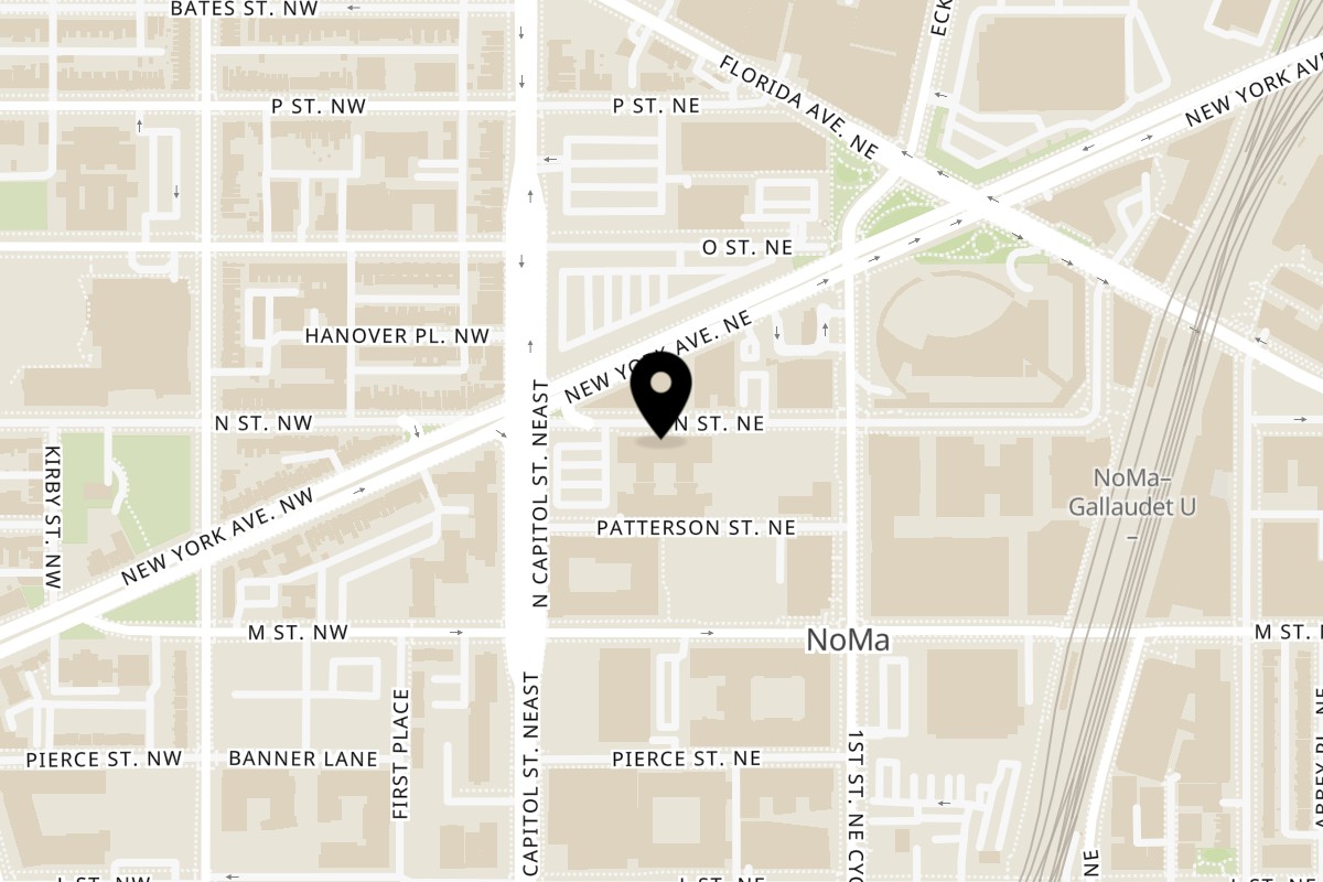 Map showing the location of Menomale 33 N Street on 33 N St NE in Washington
